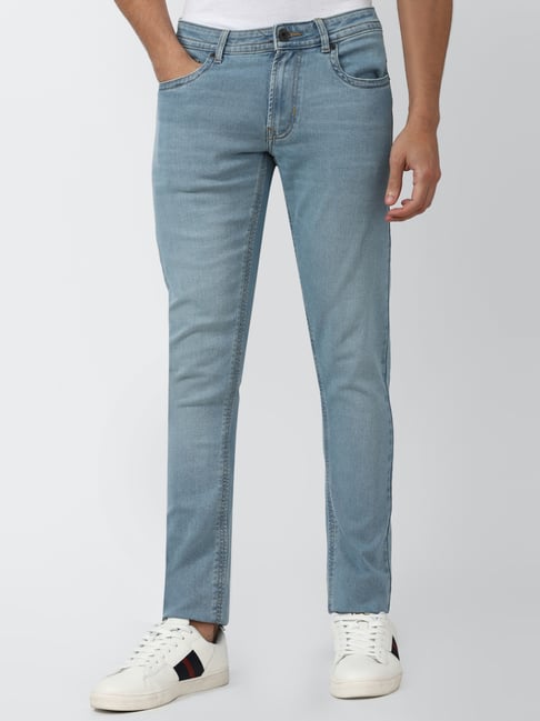 Peter England Tapered Dark Blue Slim Stretch Jeans | PJDNJSTFX13086 |  Cilory.com