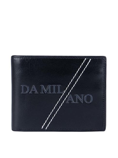 Buy Da Milano Black Casual Leather Rfid Bi-Fold Wallet for Men
