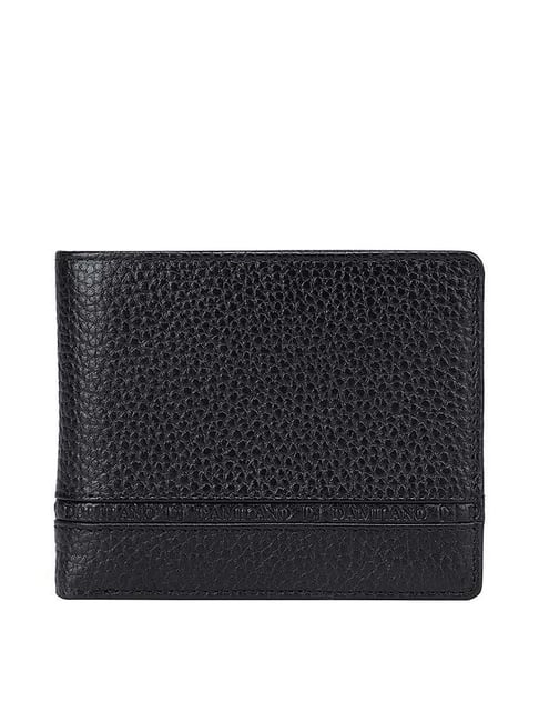 Buy Da Milano Black Casual Leather Rfid Bi-Fold Wallet for Men