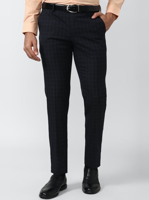Buy Kenzo Black Solid Formal Trousers Online  488368  The Collective