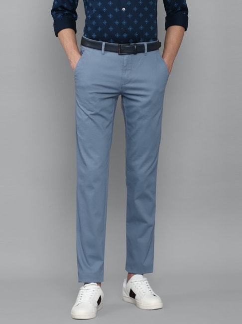 Buy LOUIS PHILIPPE SPORTS Mens Slim Fit 4 Pocket Solid Trousers (Steven  Tapered Fit) | Shoppers Stop