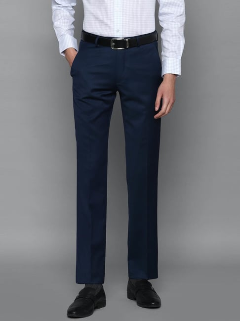 Louis Philippe Gods & Kings Navy Regular Fit Trousers-picture-31