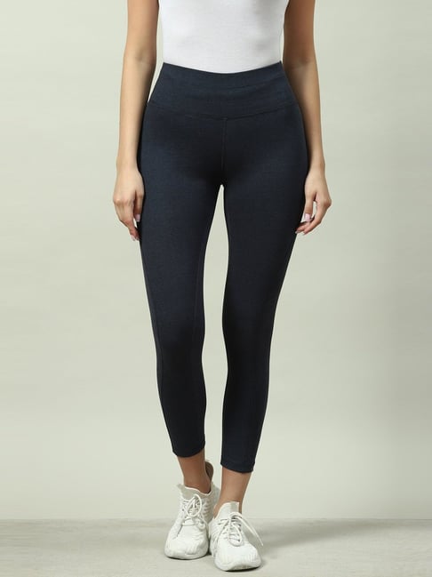 Plus Size Navy Blue Classic High Waisted Leggings Love, 53% OFF