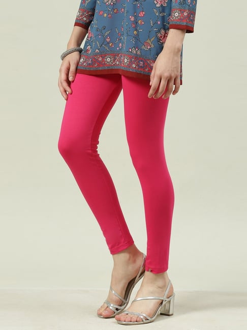 Biba Pink Regular Fit Leggings