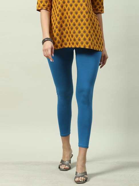 Buy Blue Leggings for Women by Go Colors Online