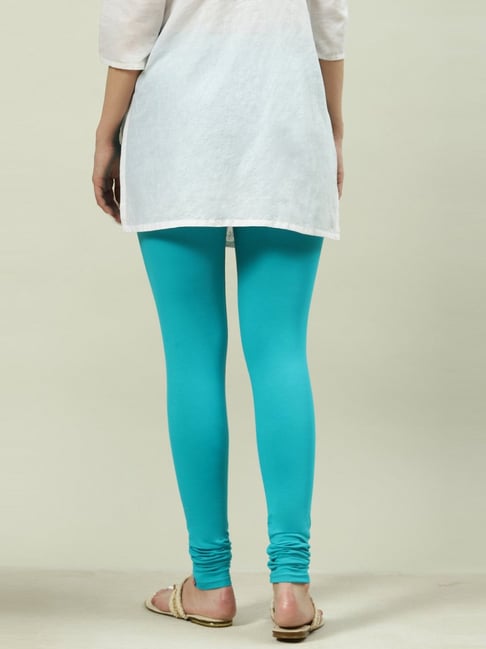 Buy ZEBU Ankle Length Turquoise Blue Womens Casual Single Leggings Online  at Best Prices in India - JioMart.