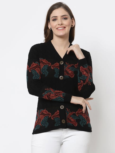 Kalt Black Floral Sweater-picture-24