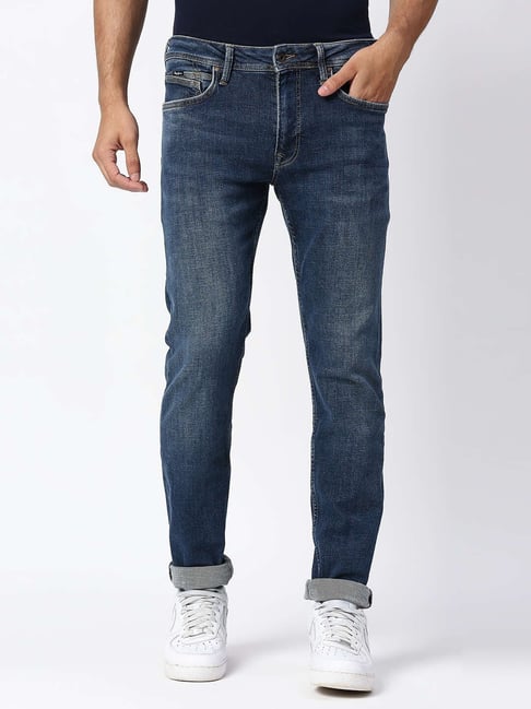 Pepe Jeans Blue Slim Fit Lightly Washed Jeans