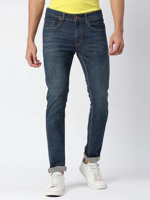 Pepe Jeans Blue Slim Fit Lightly Washed Jeans