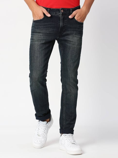 Pepe Jeans Charcoal Slim Fit Lightly Washed Jeans