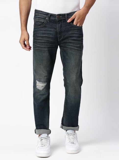 Pepe Jeans Blue Regular Fit Lightly Washed Jeans