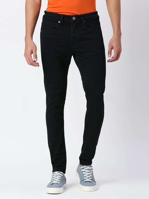 Pepe Jeans Black Skinny Fit Lightly Washed Jeans