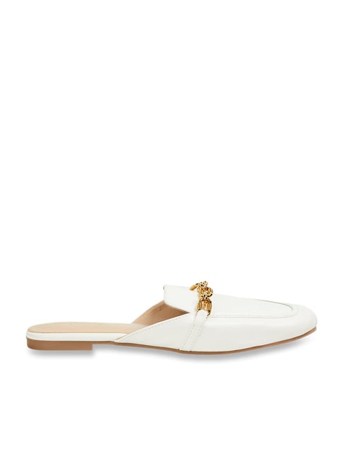 Code by Lifestyle Women's White Mule Shoes