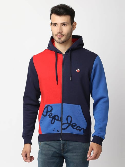 Buy Pepe Jeans Multicolor Regular Fit Hooded Sweatshirt for Men's Online @  Tata CLiQ