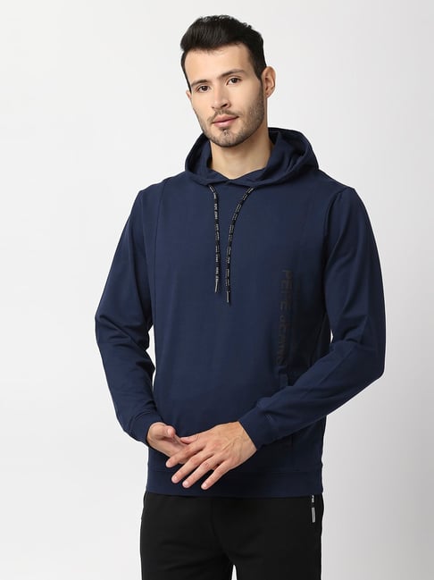 Pepe Jeans Navy Slim Fit Hooded Sweatshirt