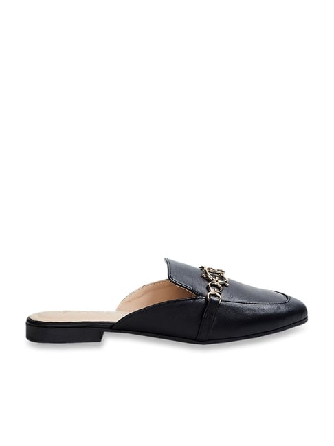 Code by Lifestyle Women's Black Mule Shoes