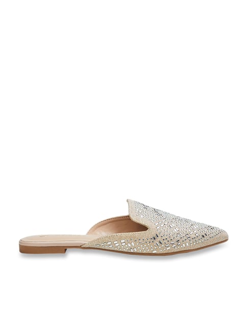 Melange by Lifestyle Women's Gold Mule Shoes