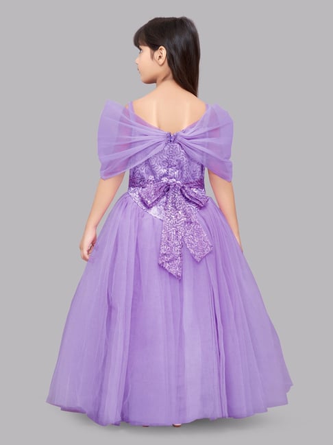 Pink Chick Unicorn Layered Gown-Lavender