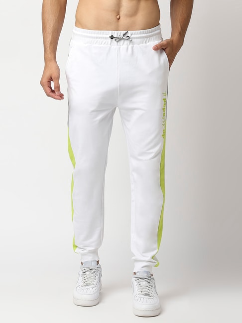 MEN'S STRAIGHT FIT WITH MESH CRICKET TRACKPANTS, IVORY 100, WHITE