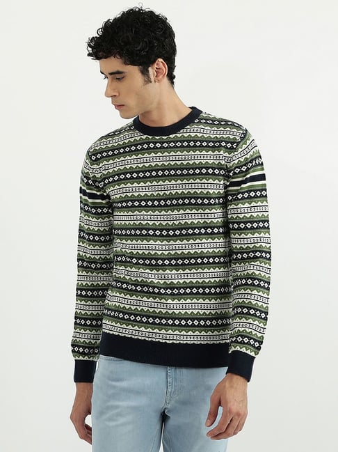 United Colors of Benetton Multi Regular Fit Printed Sweater