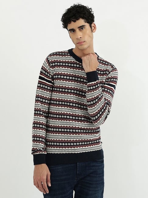 United Colors of Benetton Multi Regular Fit Printed Sweater