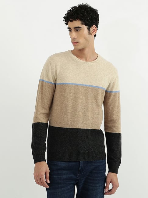 United Colors of Benetton Multi Regular Fit Colour Block Sweater