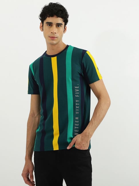 United Colors of Benetton Multi Cotton Regular Fit Striped T-Shirt