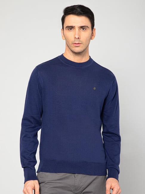 Cantabil Blue Regular Fit Sweater