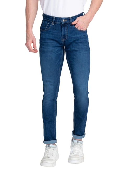 Spykar Blue Cotton Skinny Fit Jeans-picture-20