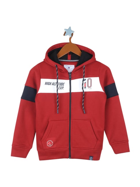 Buy Monte Carlo Kids Red Printed Sweatshirt for Boys Clothing