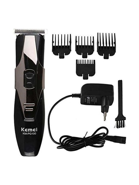 Kemei KM-PG100 RawnRich Trimmer with 90 min Runtime (Black & Silver)