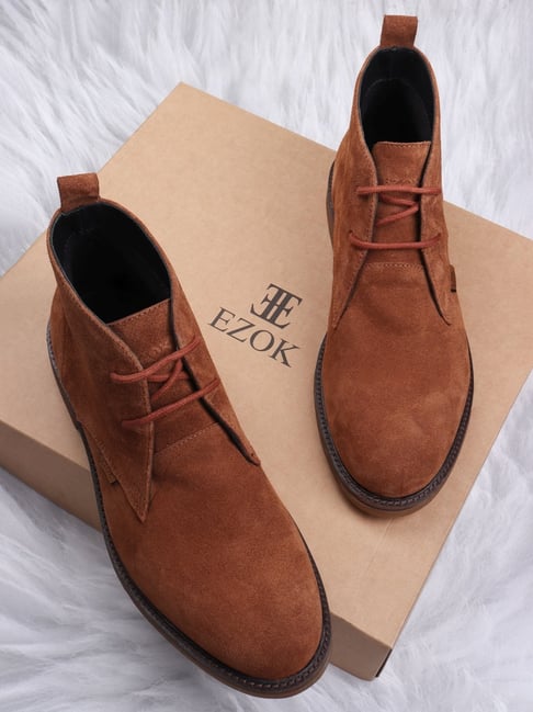 EZOK Men s Cognac Chukka Boots