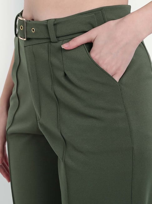Buy Green Trousers  Pants for Women by SAM Online  Ajiocom