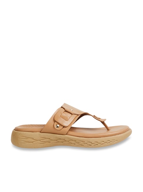 Code by Lifestyle Women's Tan Thong Wedges