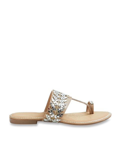 Melange by Lifestyle Women's Brown Toe Ring Sandals Price in India