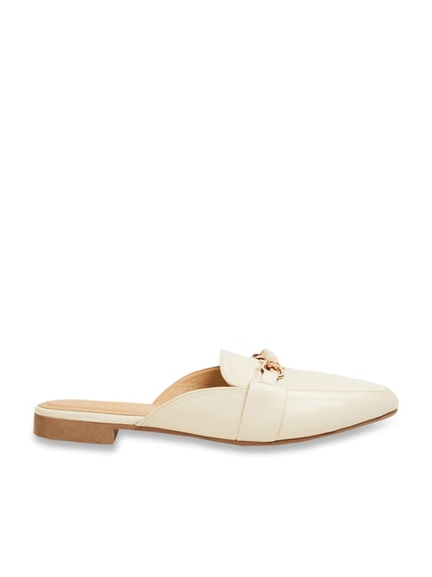 Code by Lifestyle Women's Off White Mule Shoes