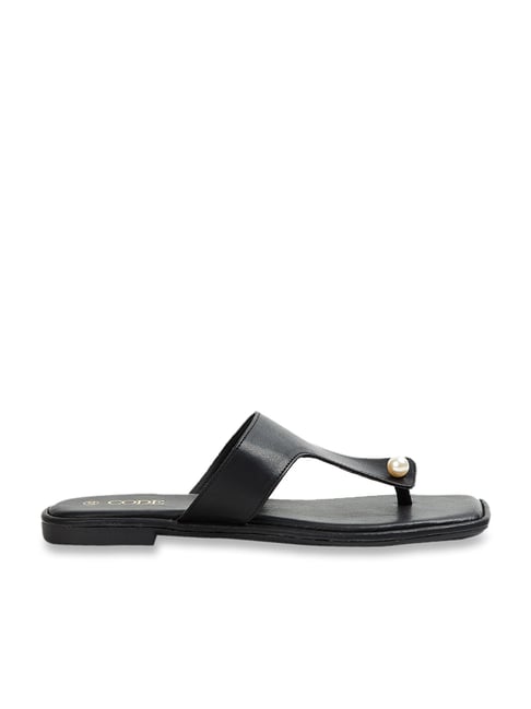 Code by Lifestyle Women's Black Thong Sandals