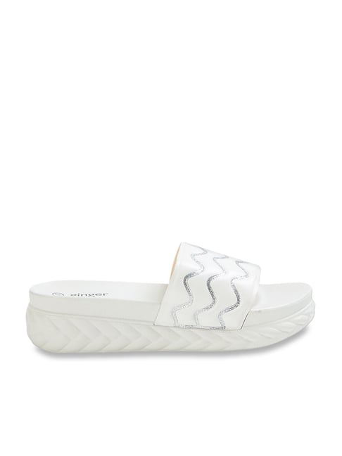 Buy Ginger by Lifestyle Women's White Casual Wedges for Women at