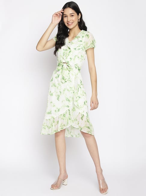 Latin Quarters Green Tie - Dye Top With Skirt