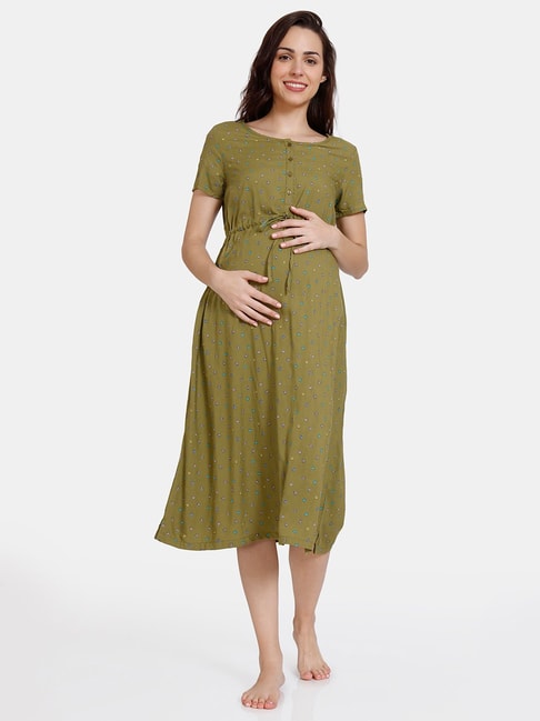 Buy Zivame Green Maternity Night Dress for Women's Online @ Tata CLiQ