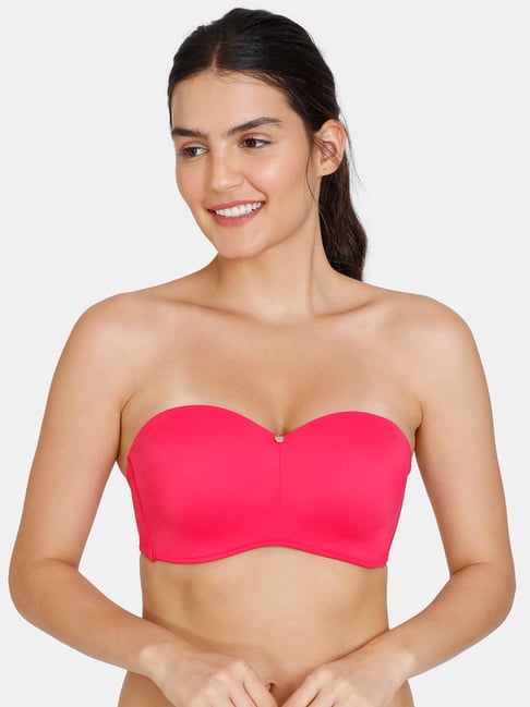 Buy Zivame Wine Half Coverage Double Layered Backless Bra for