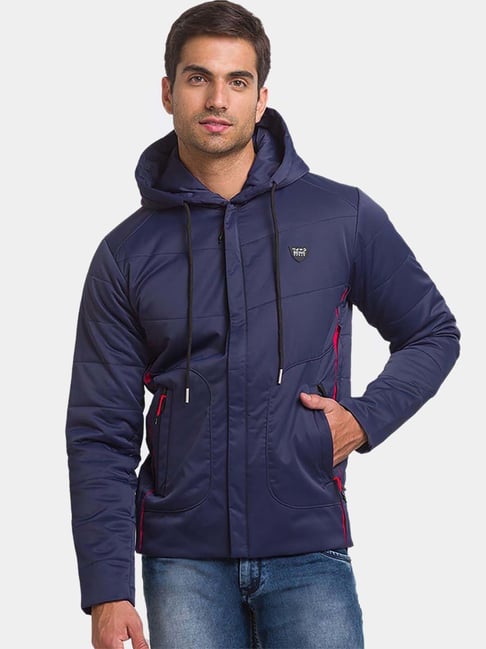 Being Human Navy Regular Fit Quilted Hooded Jackets-picture-19