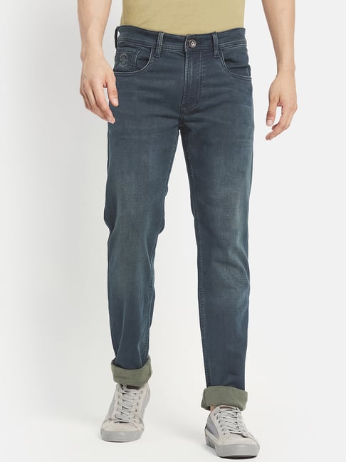 Octave Grey Regular Fit Lightly Washed Jeans-image-4