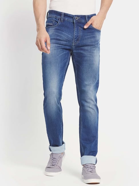Octave Blue Regular Fit Lightly Washed Jeans-image-38