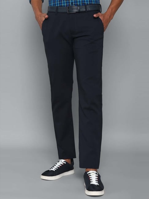 Allen Solly Navy Blue Slim Fit Trousers