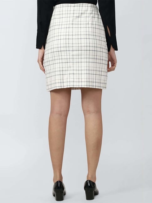 Off white on sale plaid pencil skirt