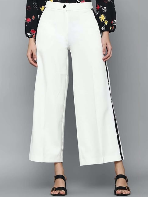 Buy Allen Solly Black Mid Rise Trousers for Women Online @ Tata CLiQ