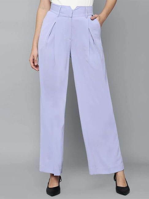 Allen Solly Blue Mid Rise Trousers