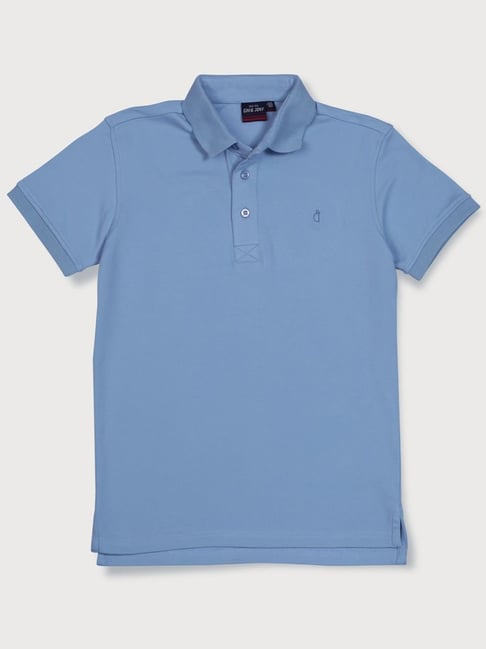 Gini & Jony Kids Blue Cotton Regular Fit Polo T-Shirt