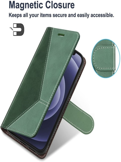 Buy ClickTrendy Magnetic Flip Cover For iPhone 14 Pro Max (GREEN) Online At  Best Price Tata @ CLiQ